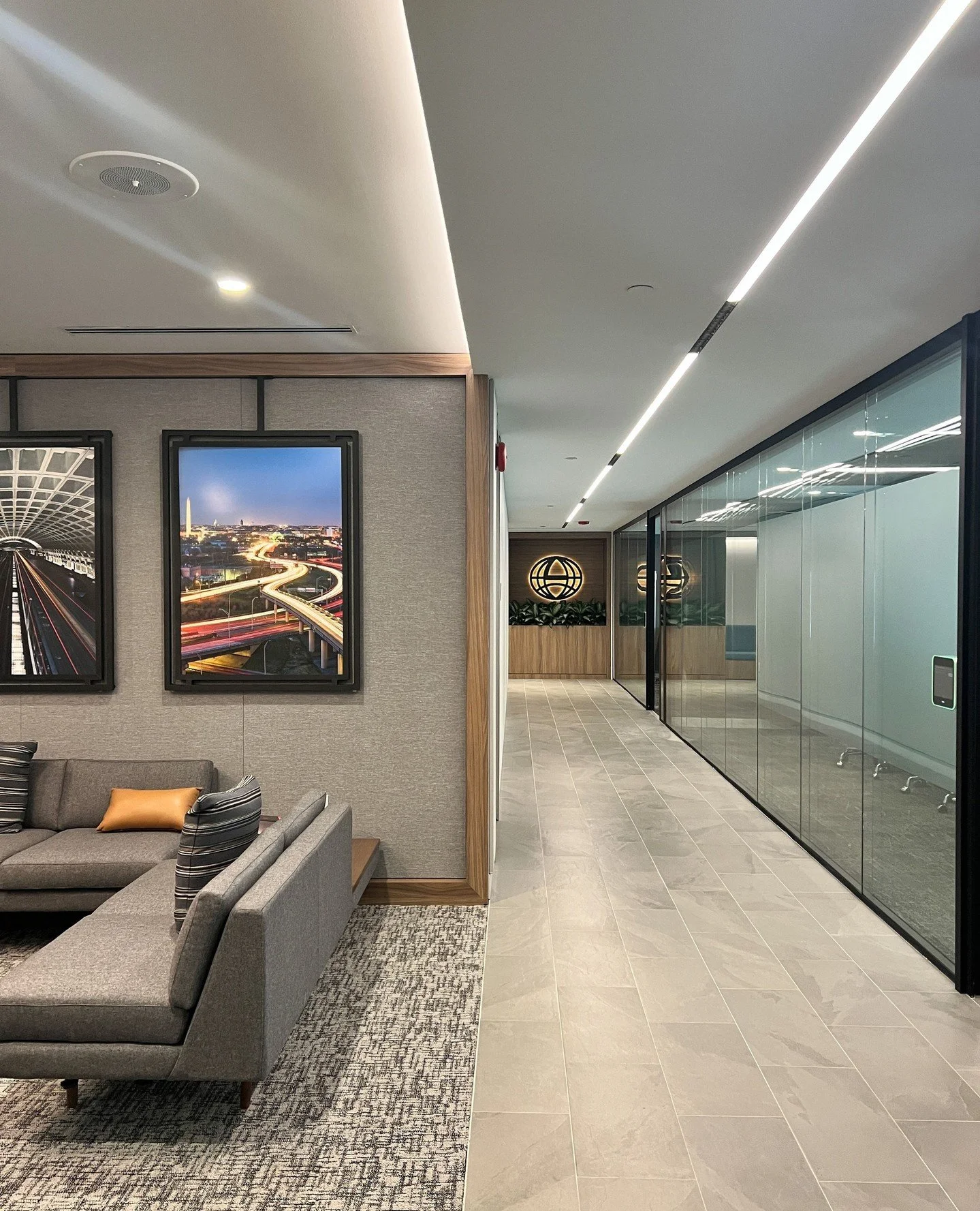 In celebration of our recent Gold Award from Sign Builder Illustrated, we're highlighting some of the projects that got us here.⁠
⁠
We had the privilege of fabricating the branded interior environment for Lockton Companies in Washington, D.C. &mdash;