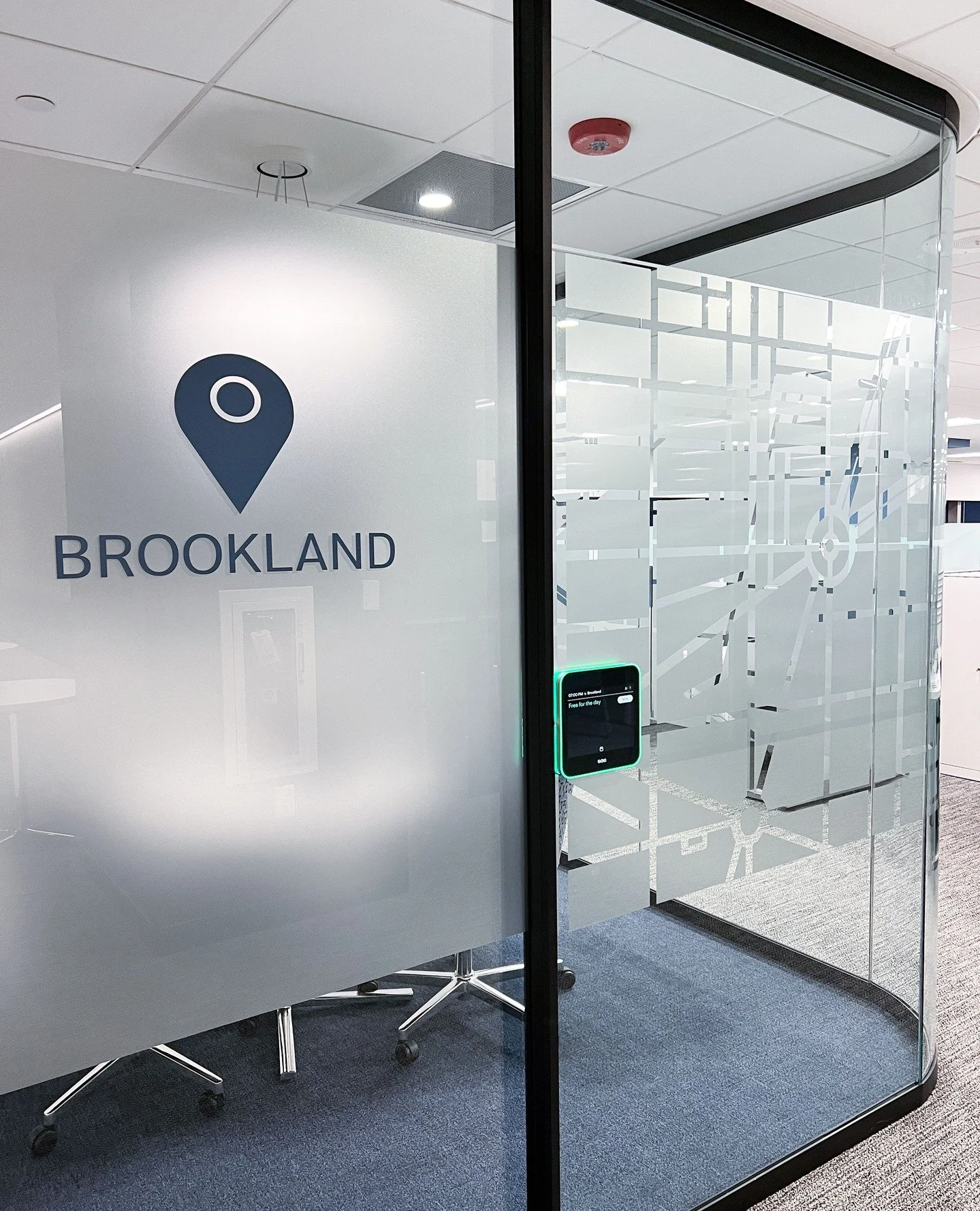 More from Lockton Companies in Washington, D.C. ⁠
⁠
While we already showed you the welded art and illuminated signage &mdash; the details don't stop there. We designed and cut custom window vinyl maps highlighting the distinct neighborhoods of D.C.,