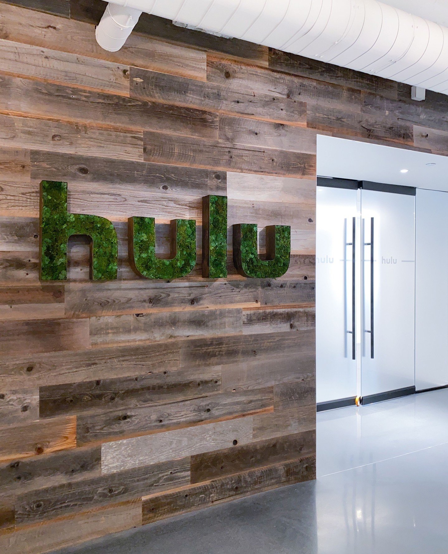 Continuing our Gold Award series with one that turned heads. ⁠
⁠
For Hulu's entryway signage, each letter was individually welded, with an aged metal finish, and filled with preserved moss &mdash; a nod to Hulu's iconic green in the most tactile, une