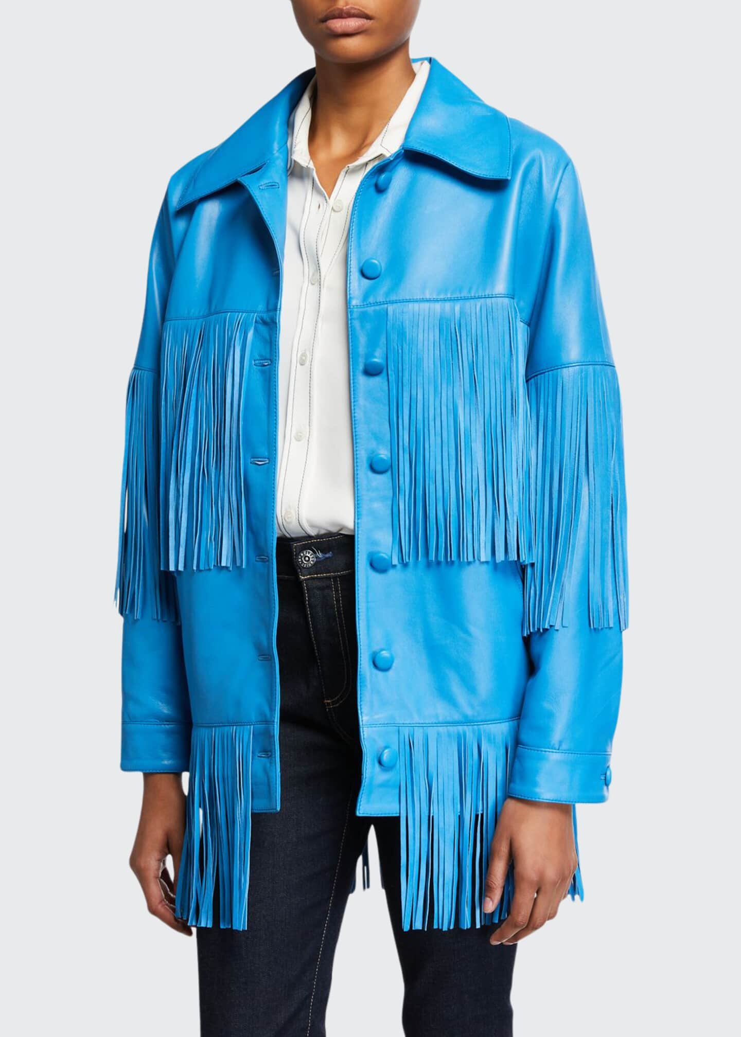 Leather Jacket in Saturated Shade