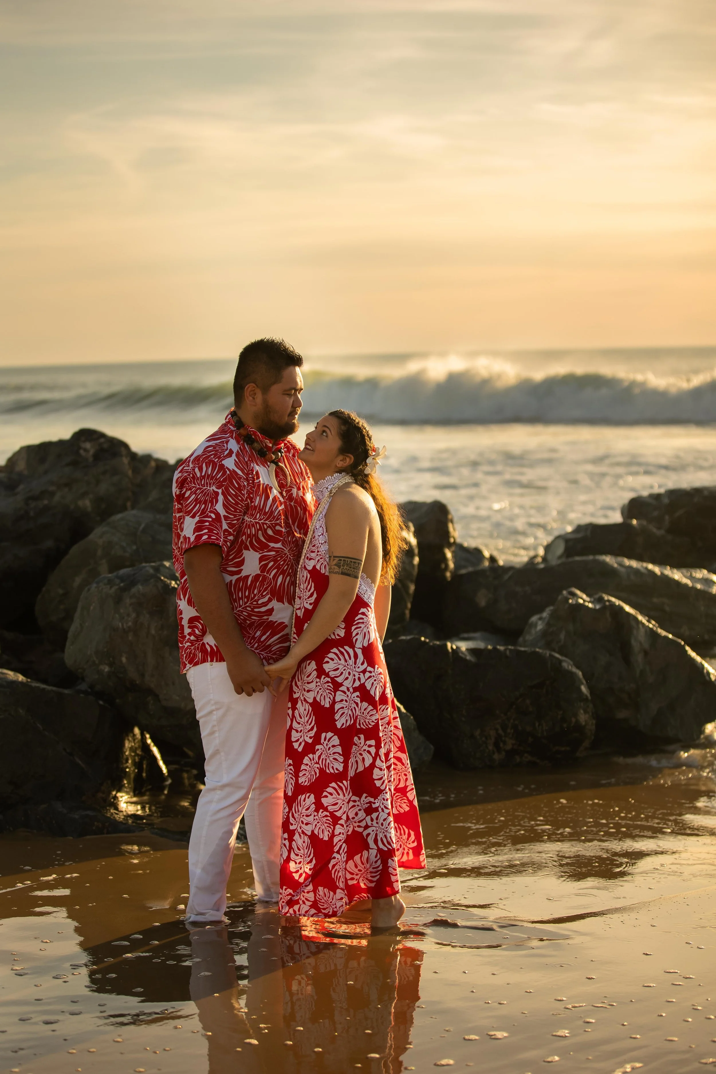 Une séance "engagement" à la plage 