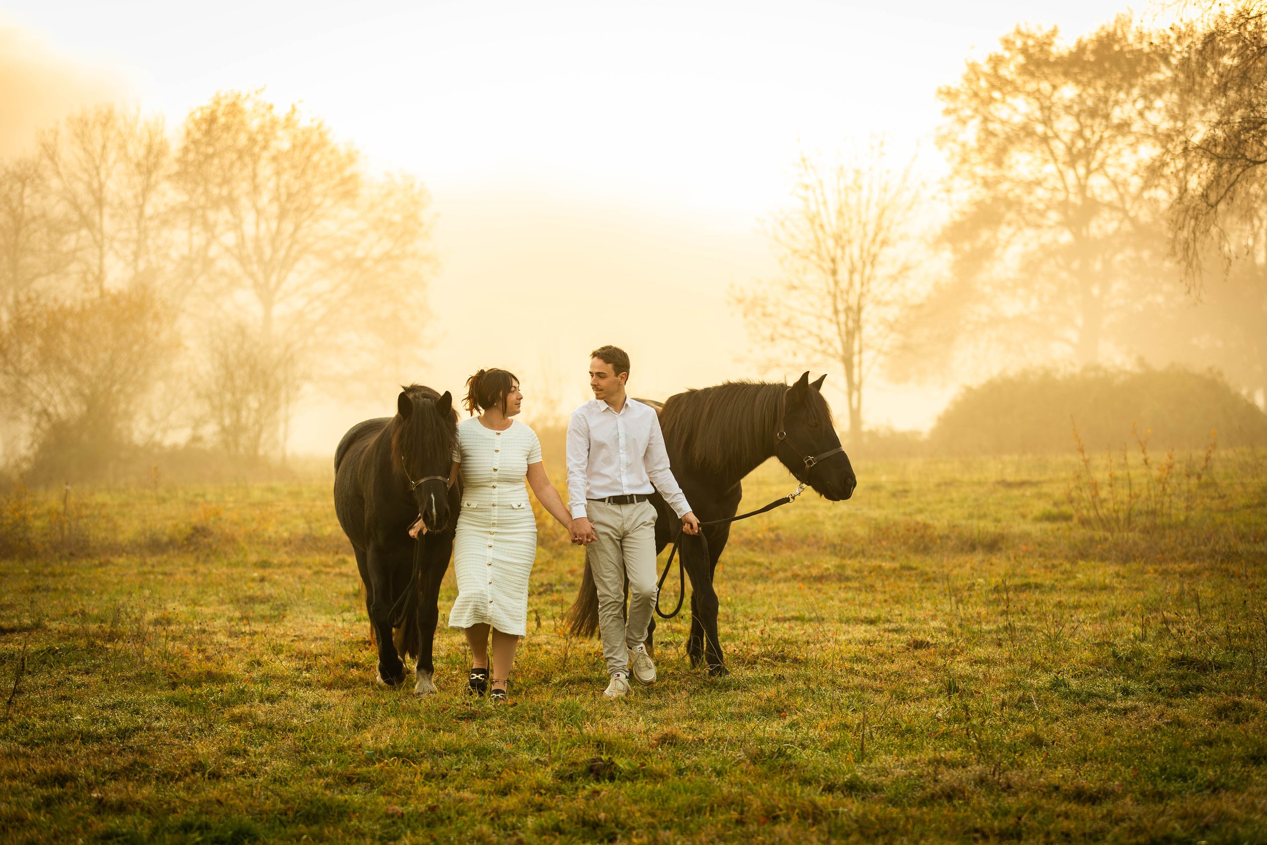 séance photo équine futur mariés