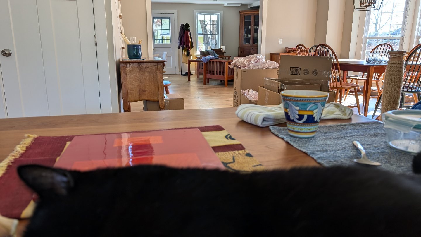 We've pulled off six days of logistics flawlessly: closing on the MA house, moving out of two Brunswick locations and bringing belongings out of storage from 2019 and 2021. Still lots of unpacking ahead, but it's wonderful bringing almost everything 