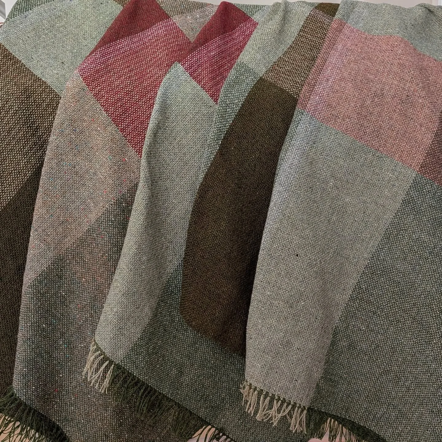 &quot;Peace Fleece&quot; lap throws off the loom, ready for fulling. #ruggleshill