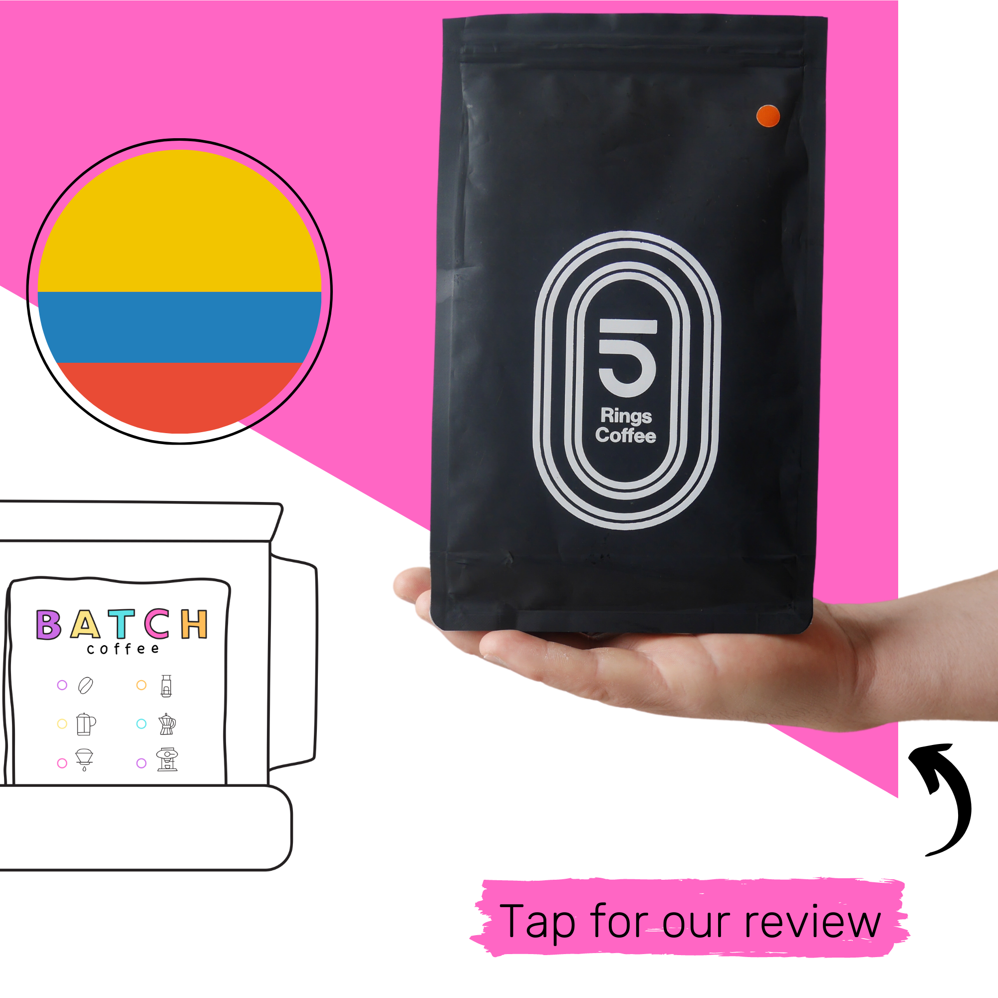 5 Rings Coffee Roasters | Cali Crash | Colombia Batch 1 (Copy)