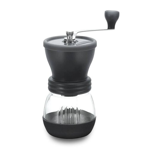 Manual Coffee Grinder Ceramic Burr Grinder Adjustable Hand Coffee Grinder Stainless Steel Portable Coffee Mill with Adjustable Knob 