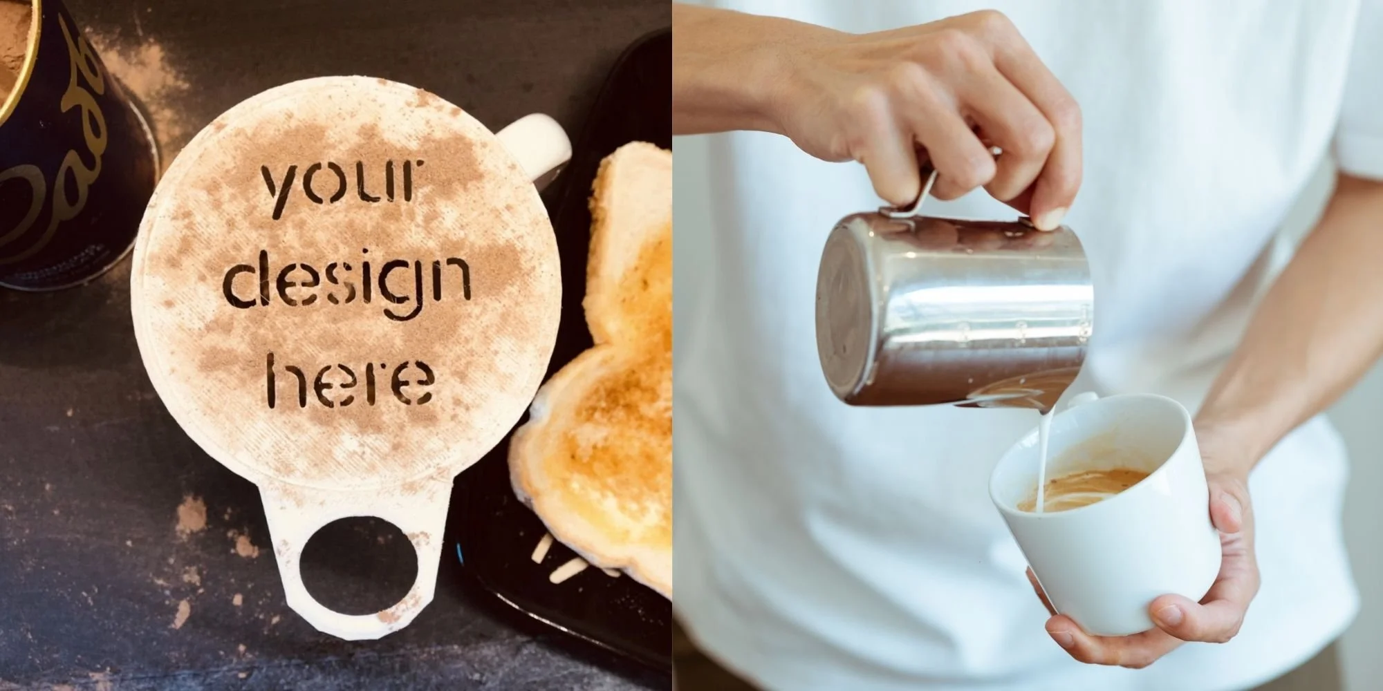 Unique coffee gifts stencils