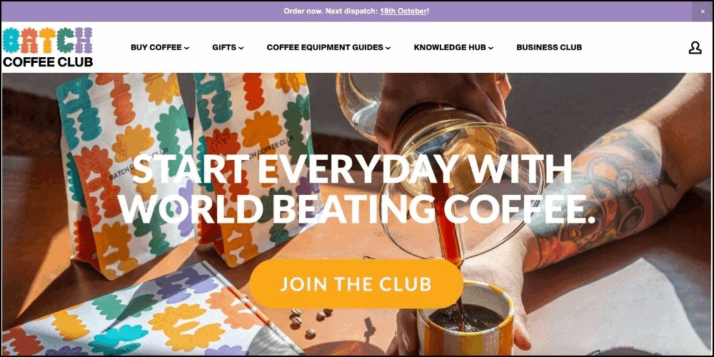 Recurring coffee subscription cancel gif