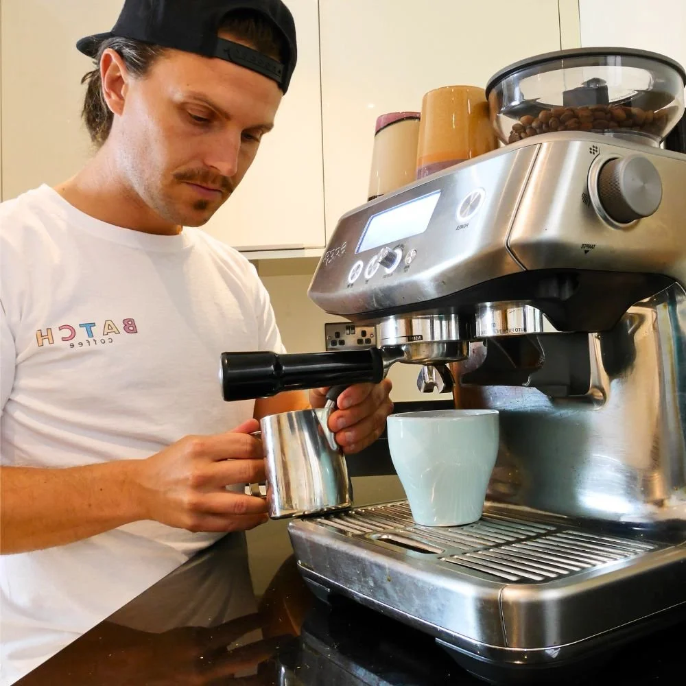 Tom Using a Sage Barista Pro