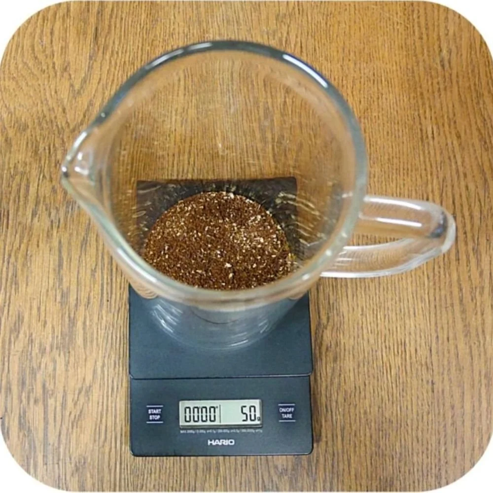 Batch coffee cafetiere grind size.