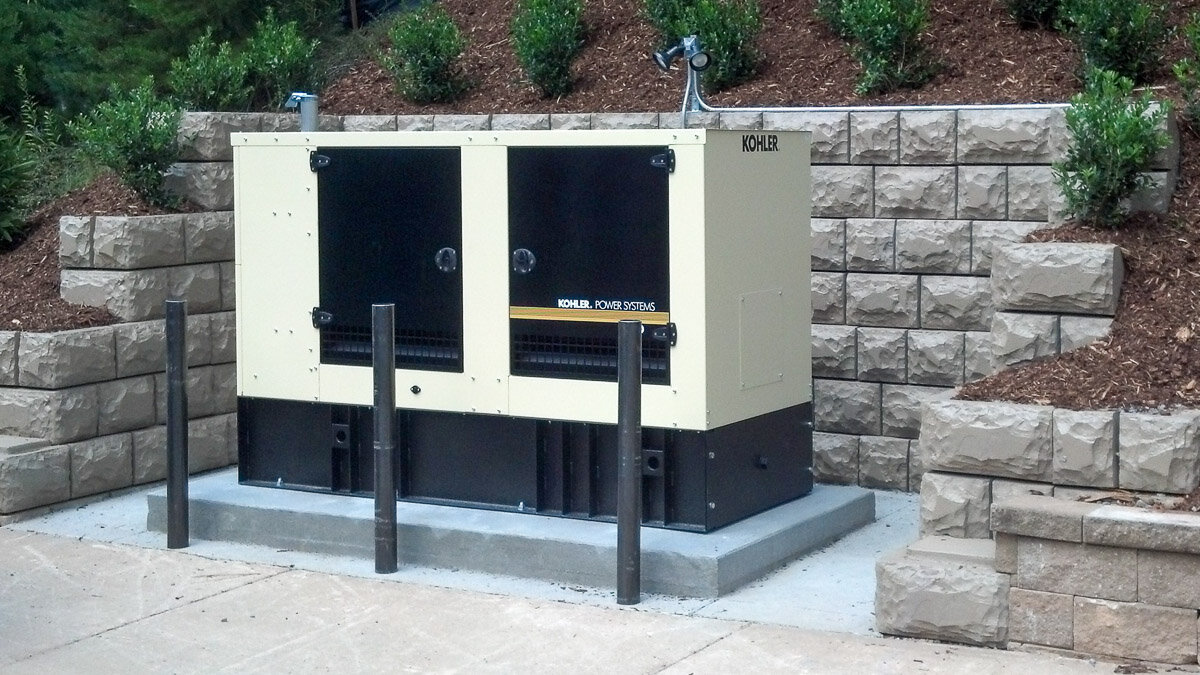   Generator Pad and Retaining Wall