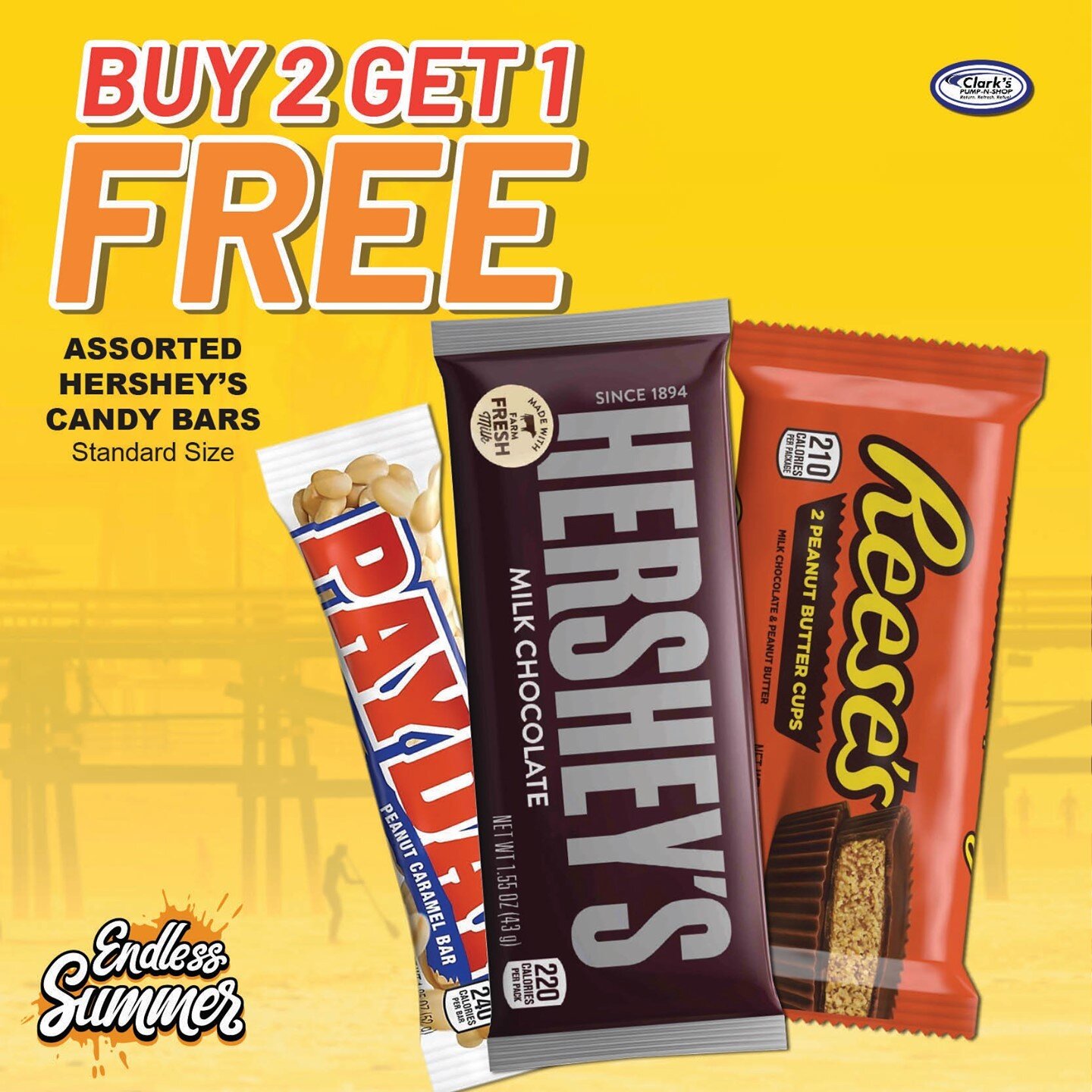 Assorted Hershey's Candy Bars Standard Size Buy 2 Get 1 FREE #ReturnRefreshRefeul
