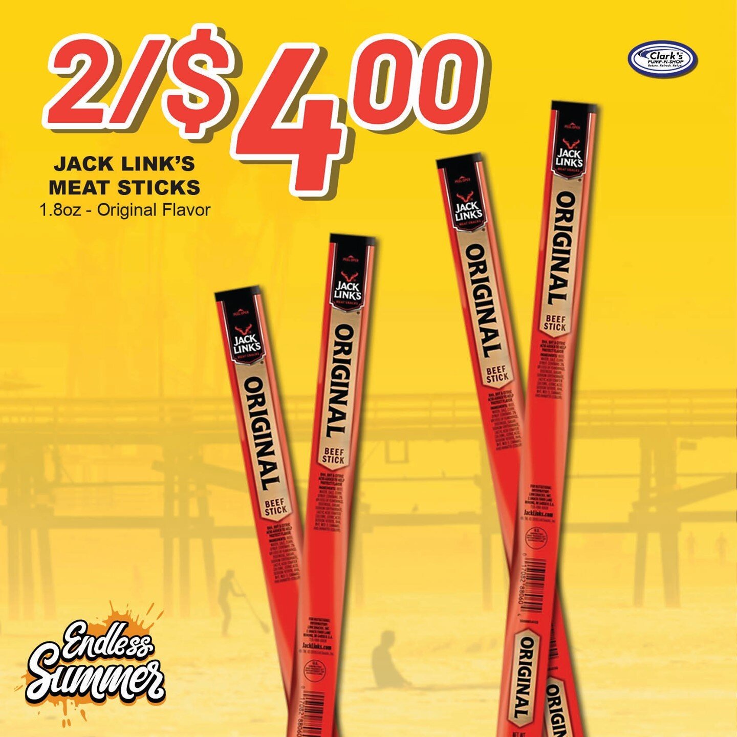 Jack Link's Meat Snacks 1.8oz - Original Flavor 2 for $4.00 #ReturnRefreshRefuel