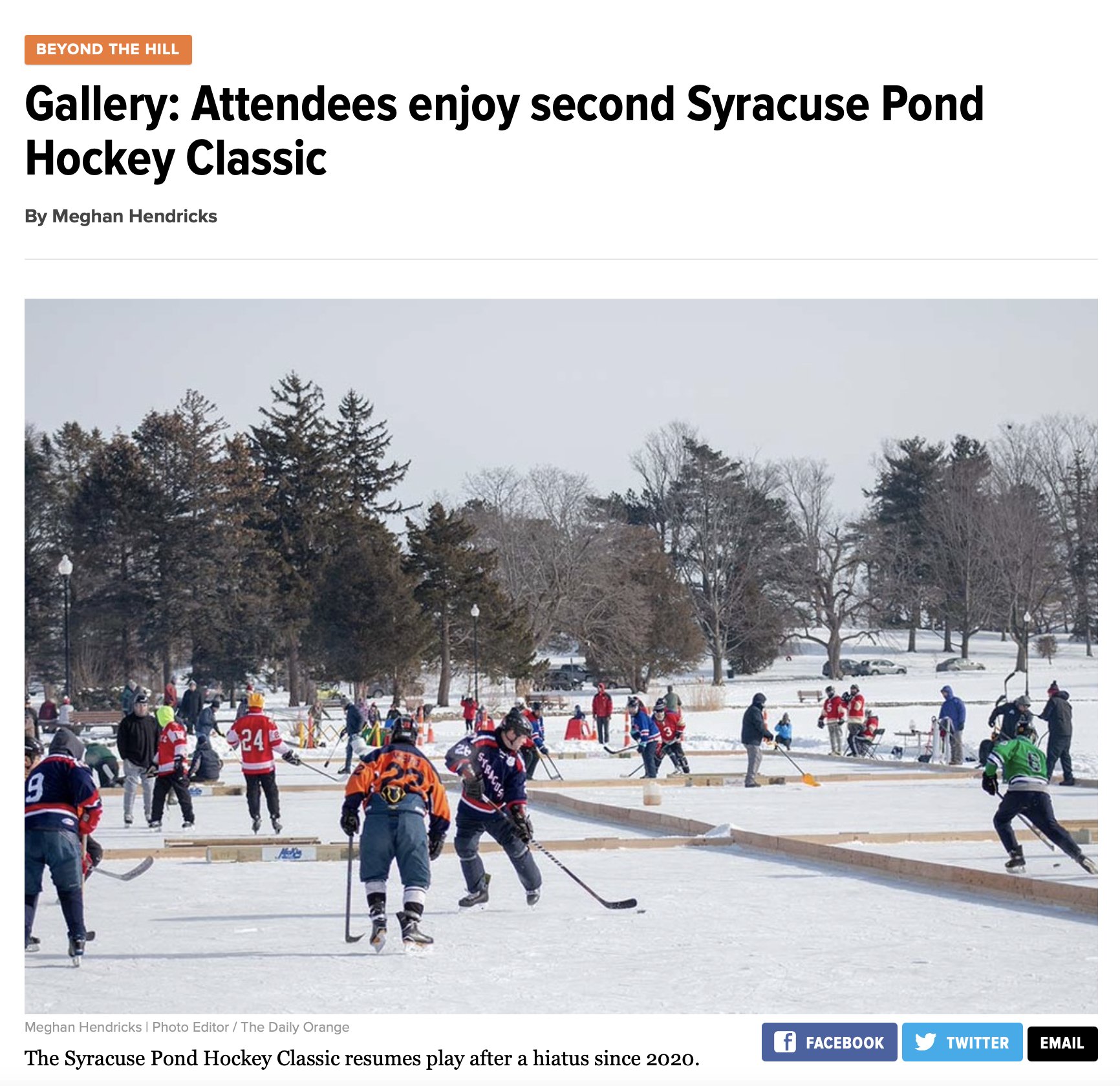 Video: Syracuse Pond Hockey Classic returns - The Daily Orange