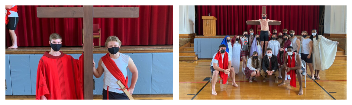 Seniors Present Live Stations of the Cross