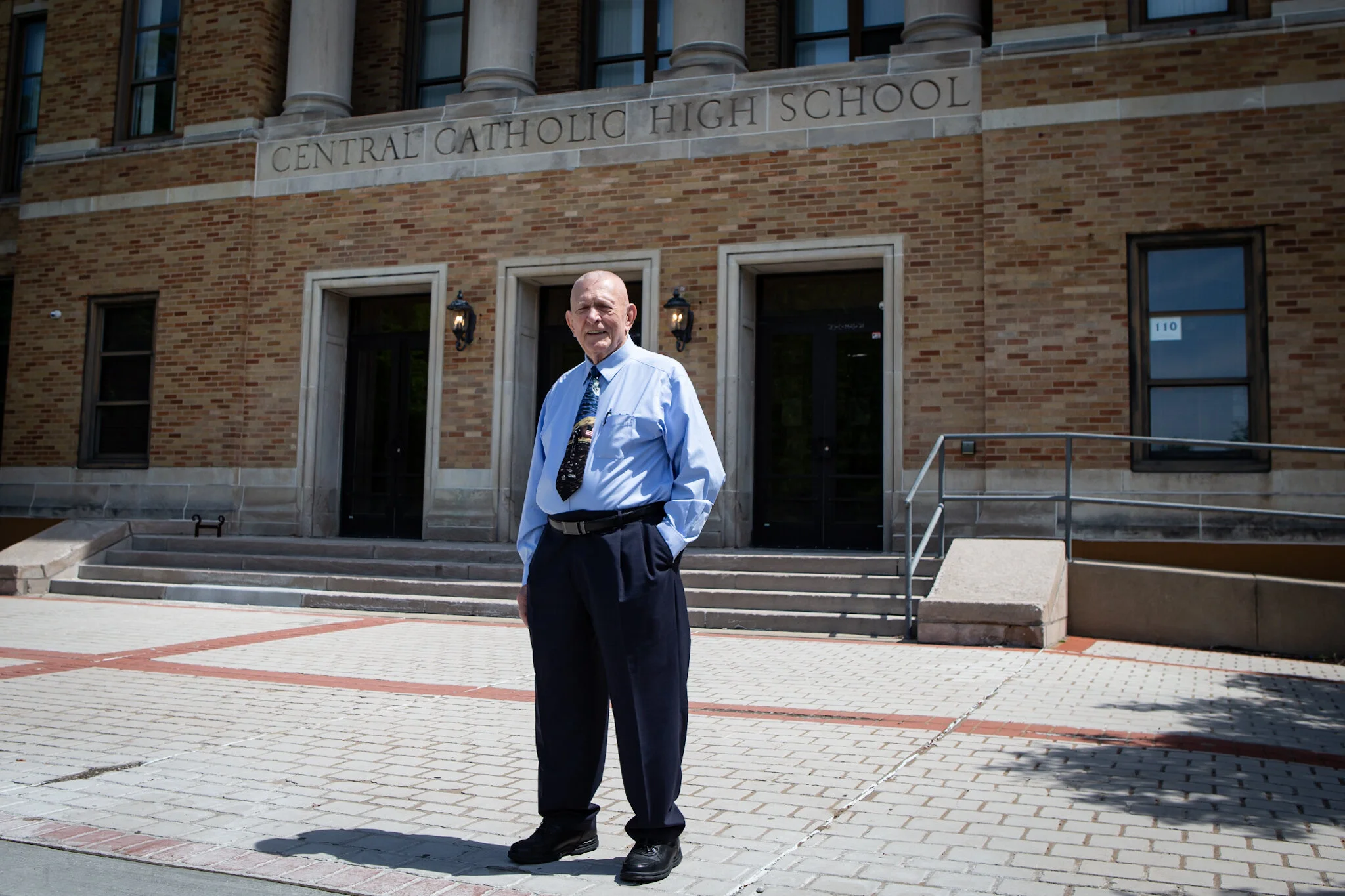 Eugene Kranz Visits Central Catholic Before Airport Dedication