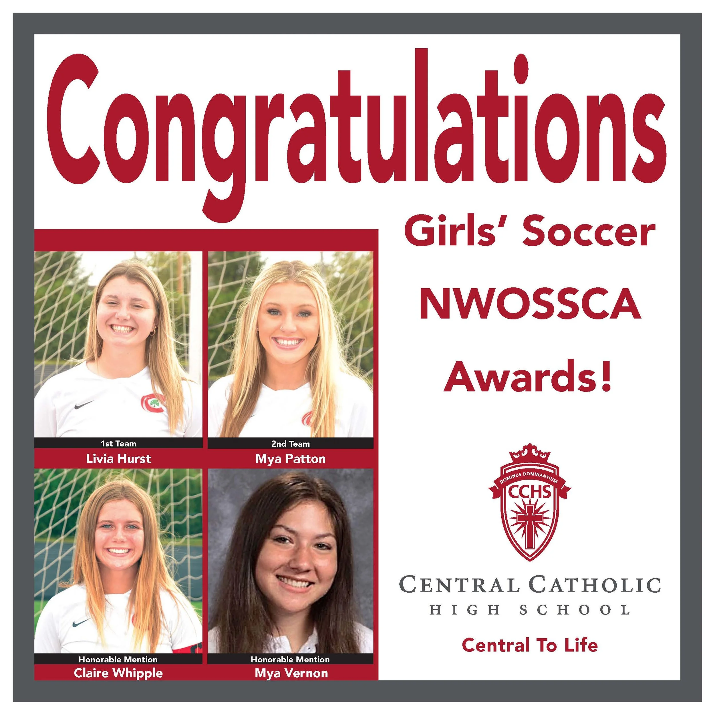 Four Girls’ Soccer Players Earn All-District Recognition