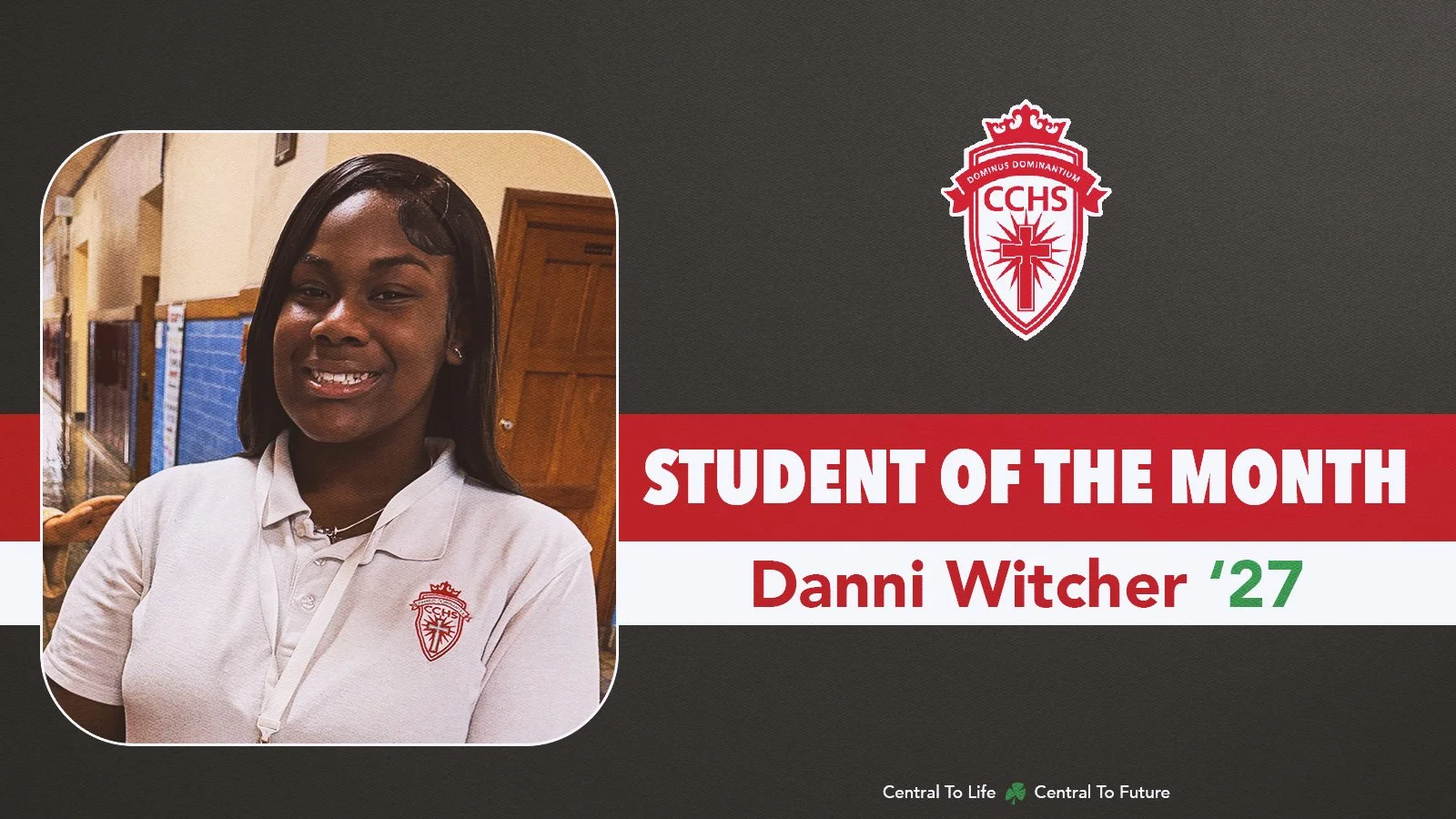 Danni Witcher Named Student of the Month for August