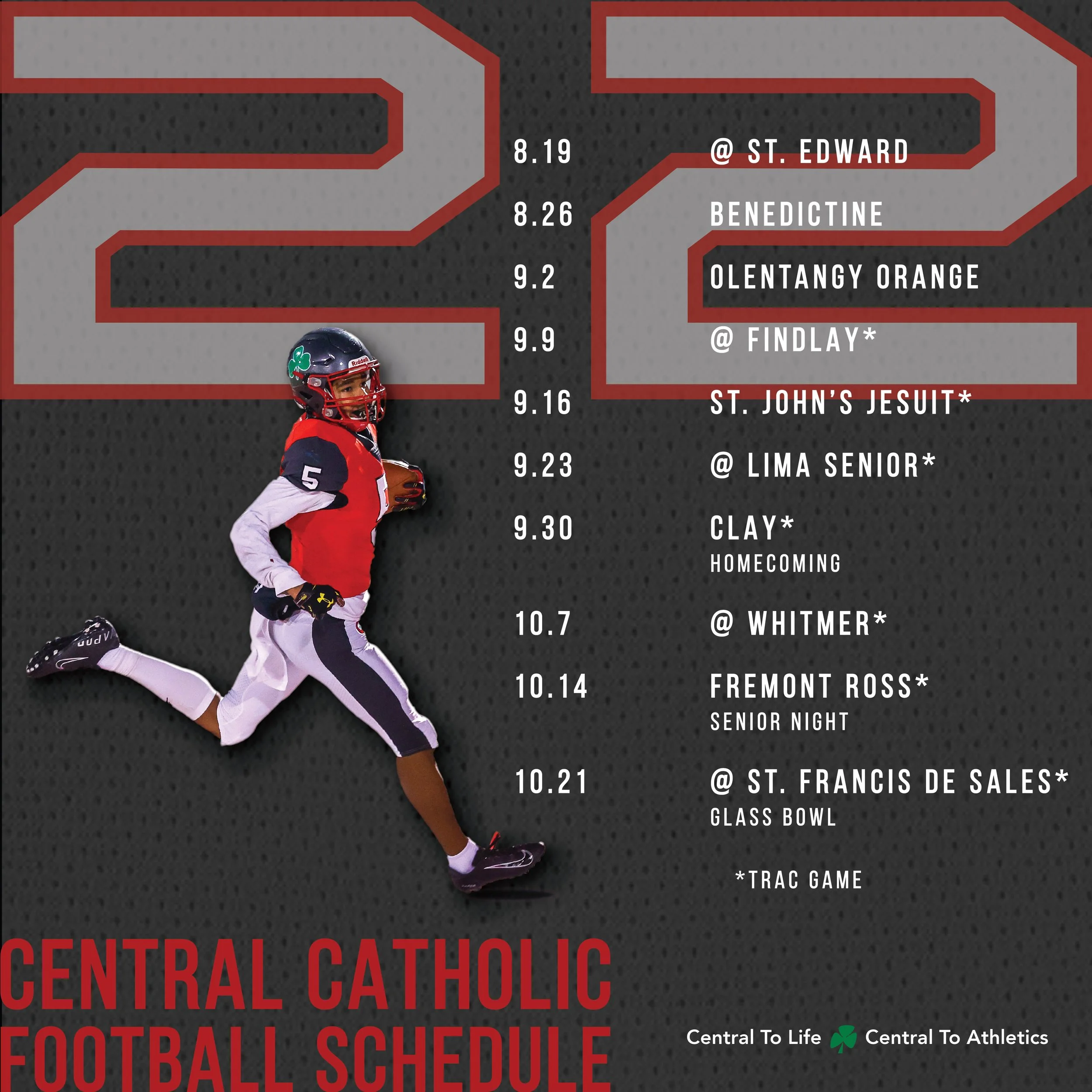 Football Announces Fall Schedule — Central Catholic High School