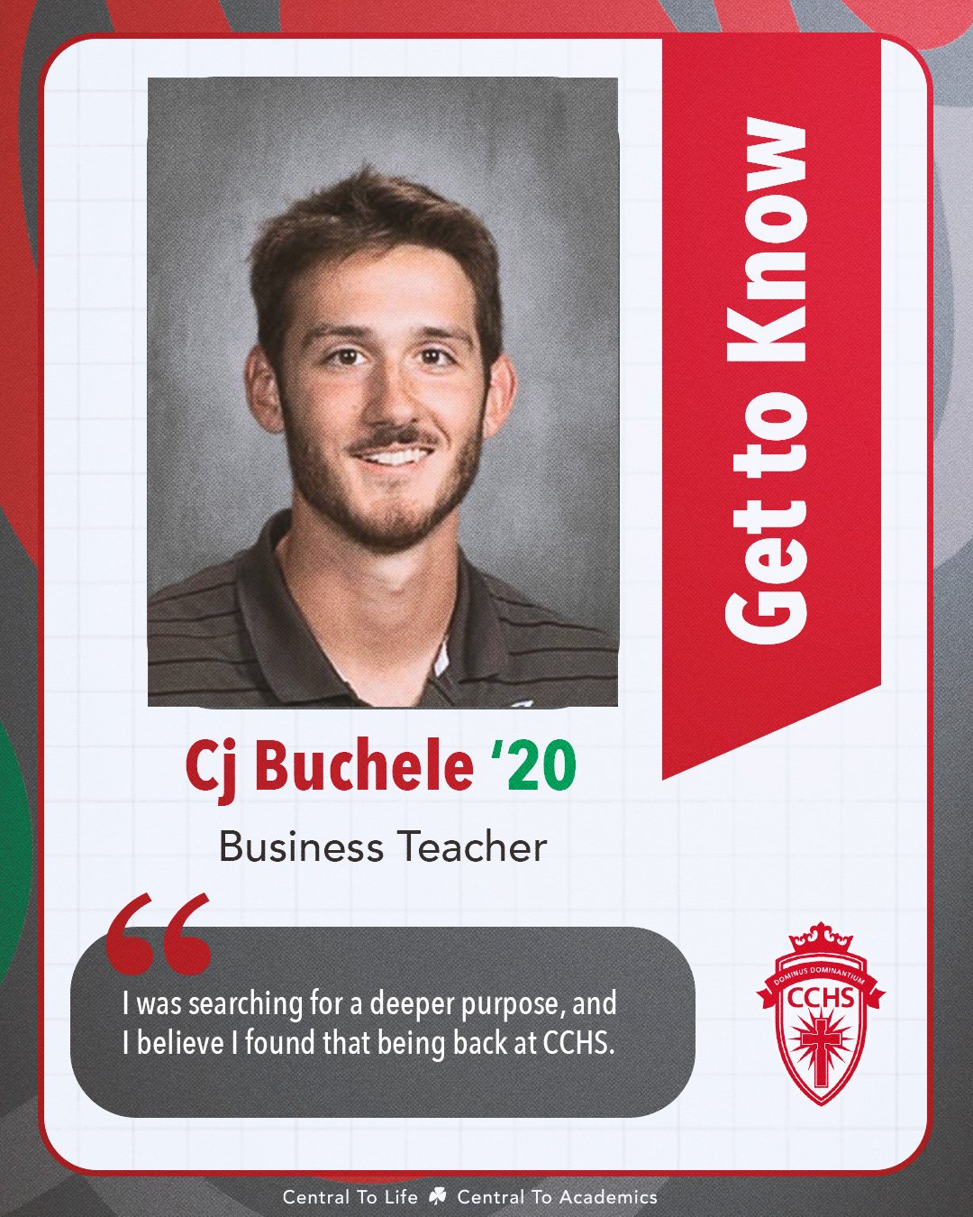 Get to Know CCHS Staffulty Member - Cj Buchele ‘20