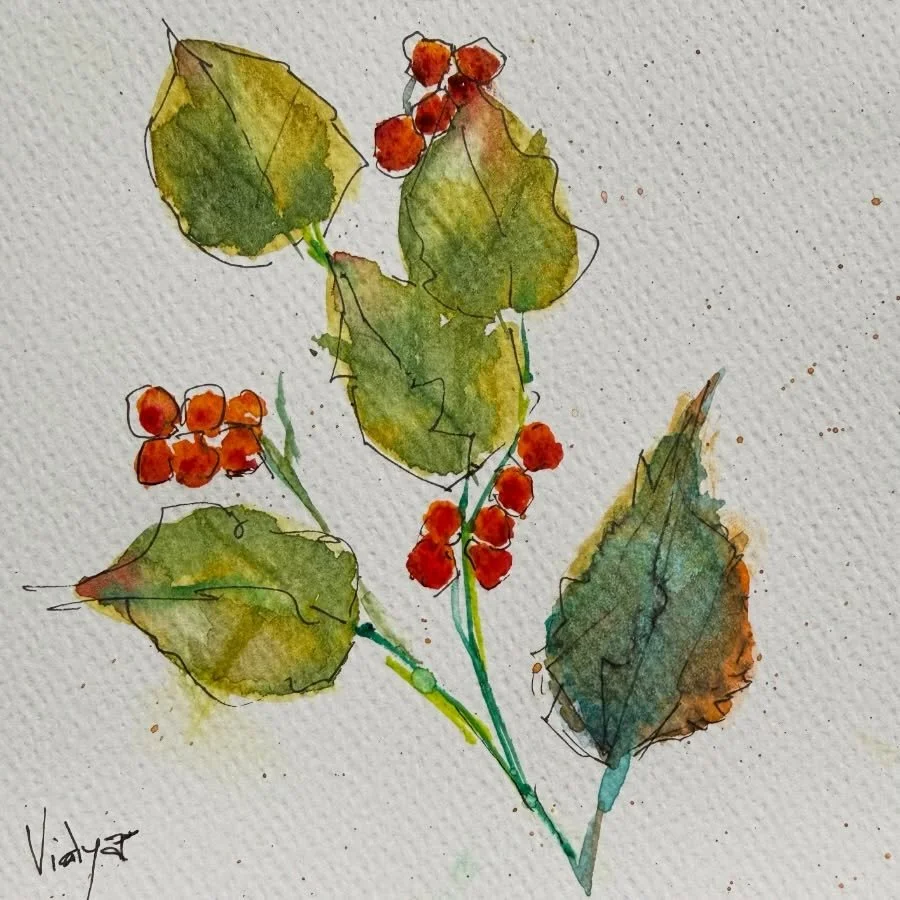 One of the quick demos from today&rsquo;s class.
Pen and wash
Loose watercolors 
Art classes for adults.
#watercolor #artclass #artlessons #watercolourpainting #watercolours