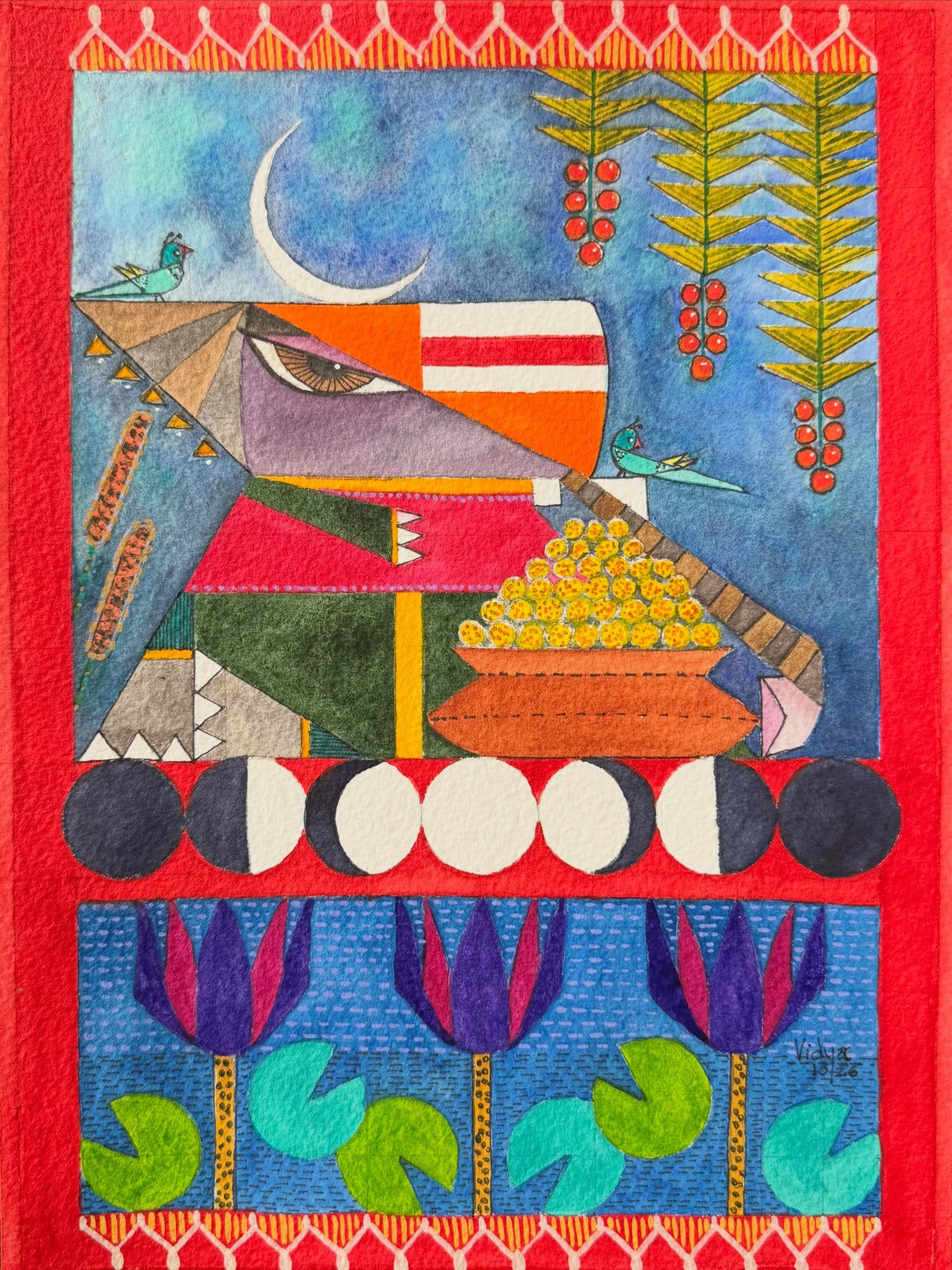 GANESHA
Series JAMITI
2026
21cm x 29.7cm
Watercolours and Acrylic markers 
Framed
&euro;250
#ganesha #watercolours #homedecor #spiritualcorner #positivevibes
I have painted many Ganeshas from this series of mine, may the Lord of auspicious beginnings