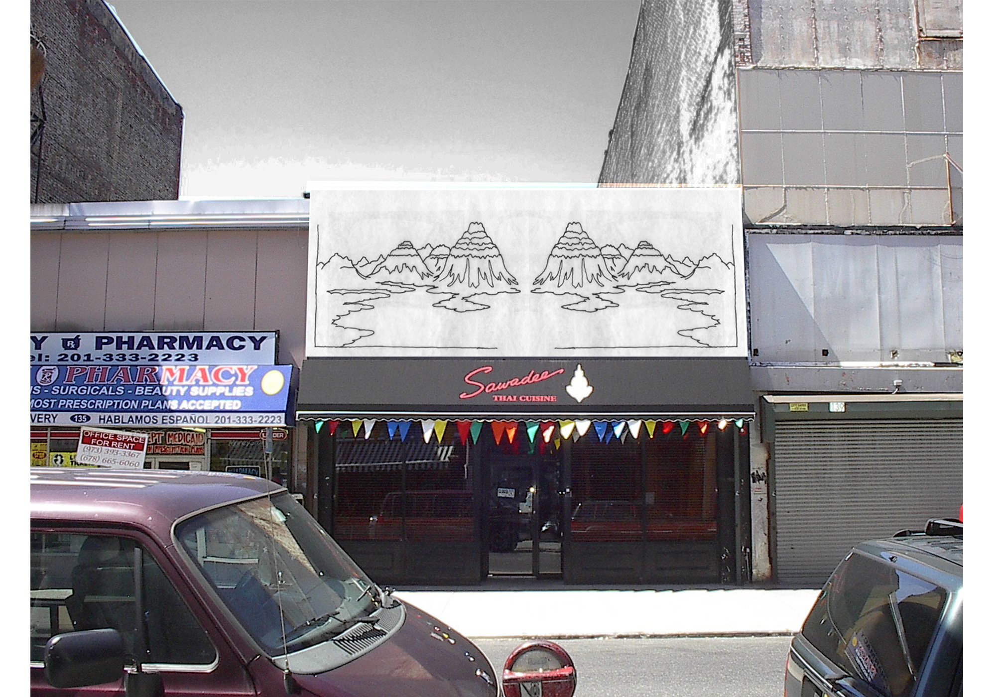 Proposal for Signage for Thai Restauraunt, Jersey City, NJ
