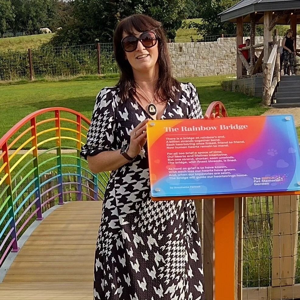 I'm absolutely honoured to have my poem The Rainbow Bridge featured in the new DSPCA Pet Memorial Garden in Rathfarnham. The garden is a masterpiece. Huge congrats to Suzanne, Naoise and everyone in DSPCA and thank you for letting me be a part of suc