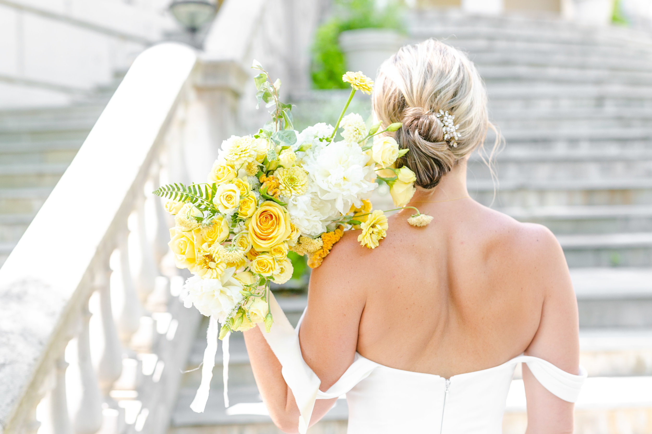 Modern French Twist wedding hairstyle