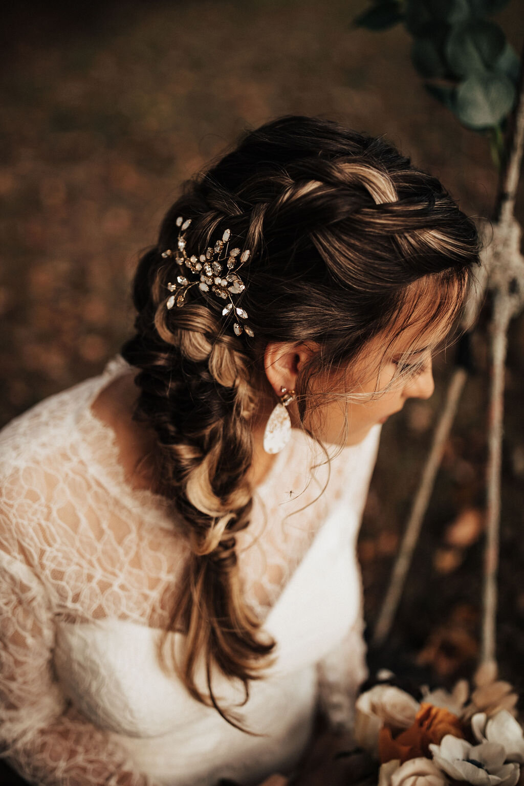 Boho fishtail braid in Huntsville Alabama 