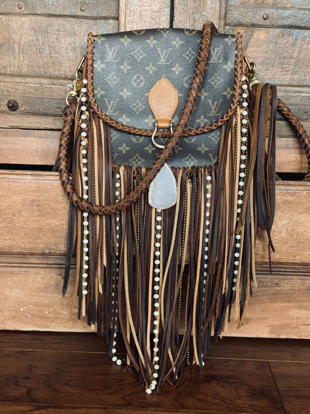 louis vuitton bag with tassels