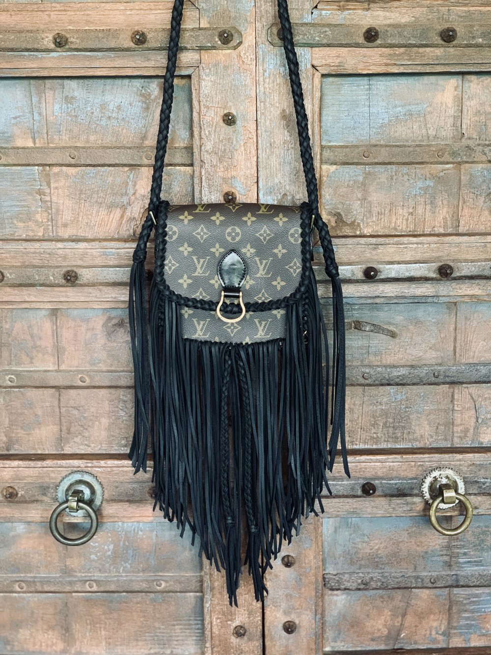 The Austin Bag large black and brown — Classic Boho Bags