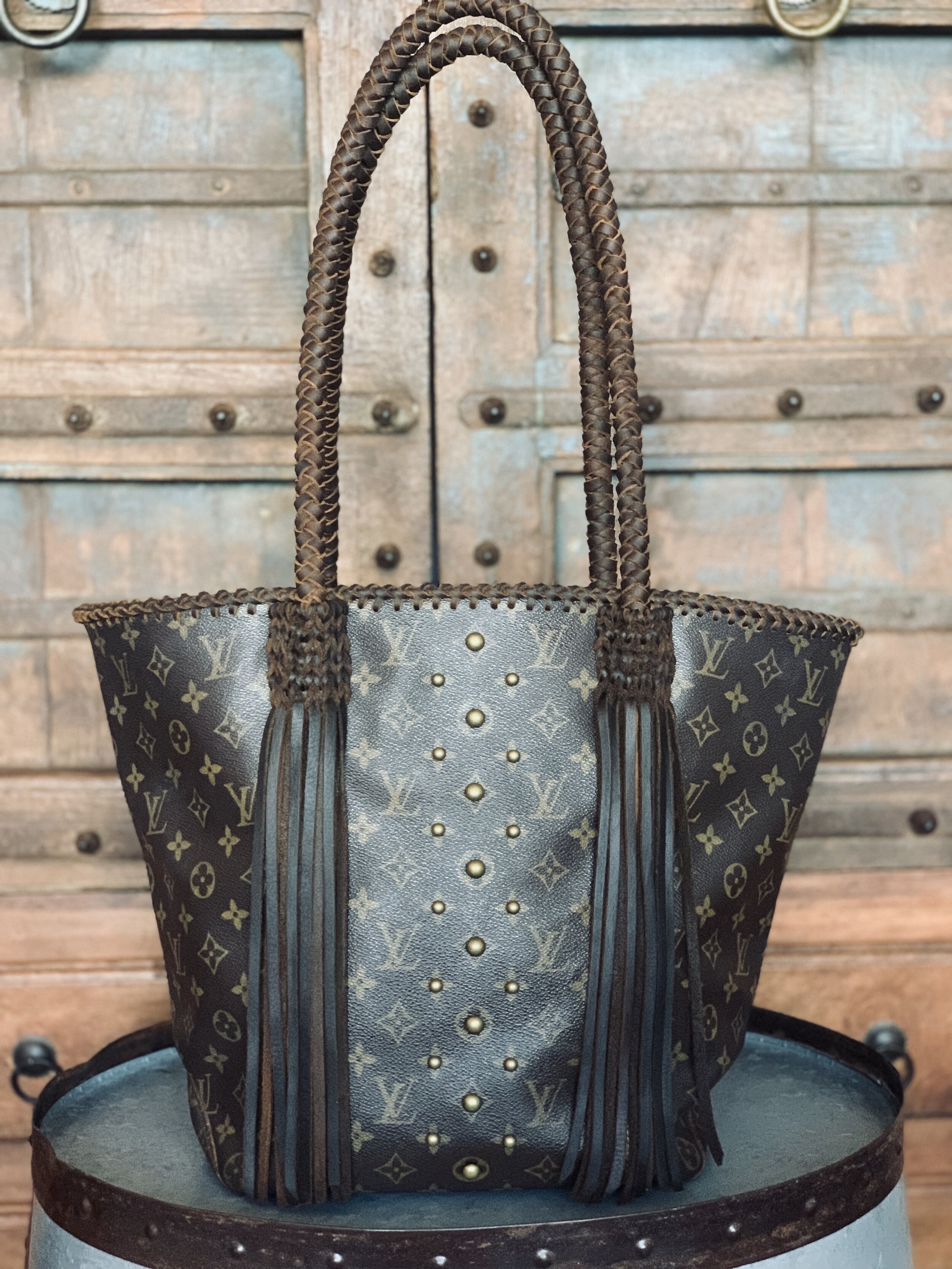 Fringe Louis Vuitton neverfull mm by classic boho bags