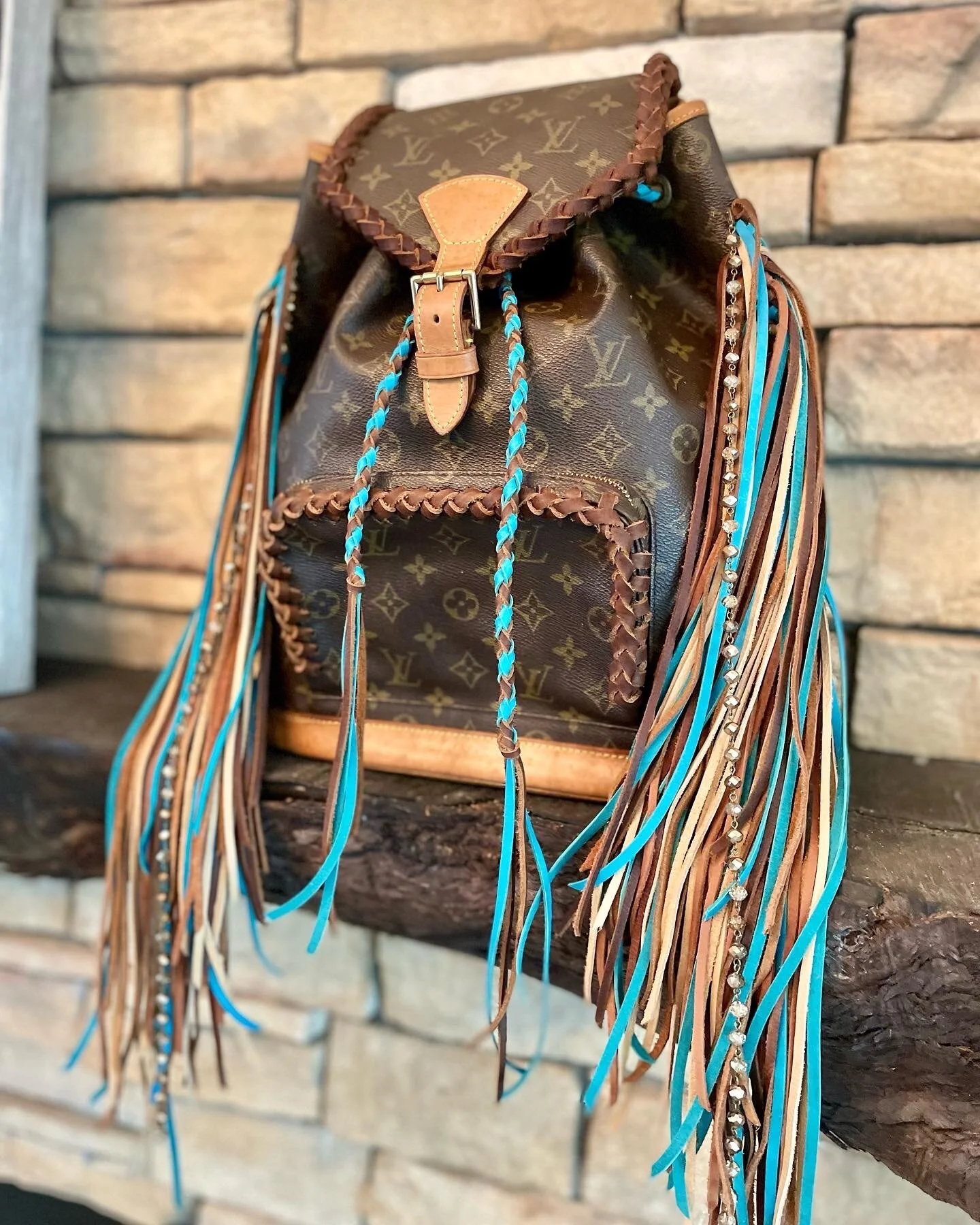 fringe louis vuitton backpack Hand-Painted From Classic To Trendy Fringe Louis Vuitton Backpack |