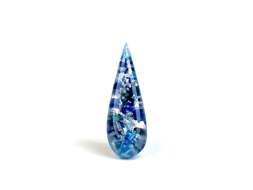Aqua Brooch, 2015 Carved acrylic, sterling silver, ink, steel Image by Athanasia Vayianou