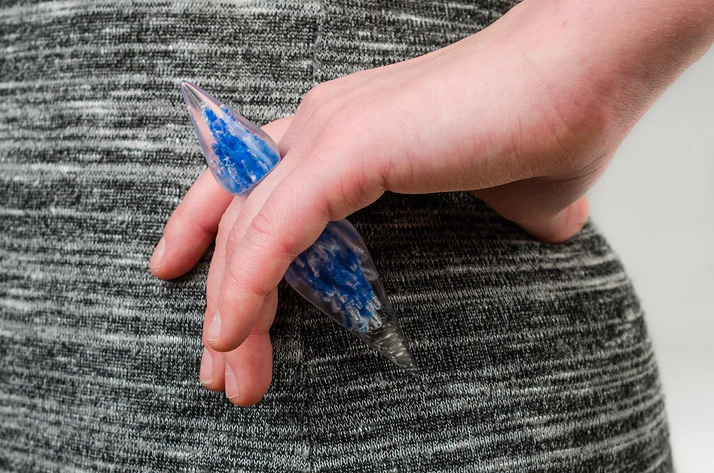 Reflector Ring, 2015 Lathed acrylic, resin Image by Grace Laemmler
