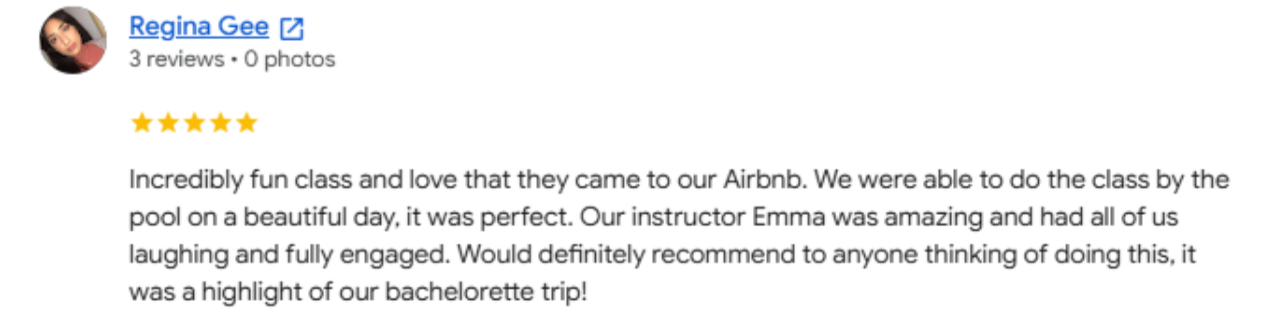 Five-star review from a Scottsdale BarBees guest