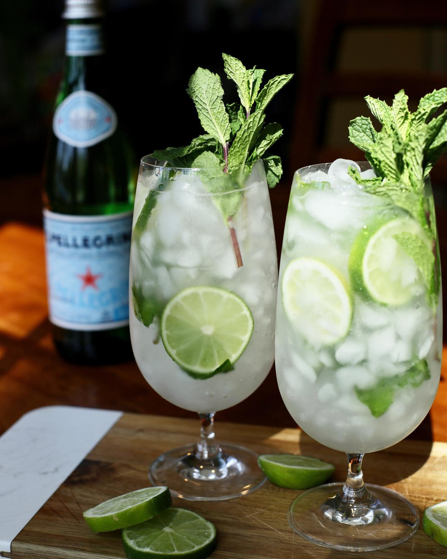 If you&rsquo;ve taken a virtual cocktail class with us, you know that Jess raves about our mojitos. We&rsquo;ve got a few tricks up our sleeves to make this your new spring sip 🌿🌞

- Muddle FRESH mint, half a lime, and 1.5 oz honey simple syrup (th