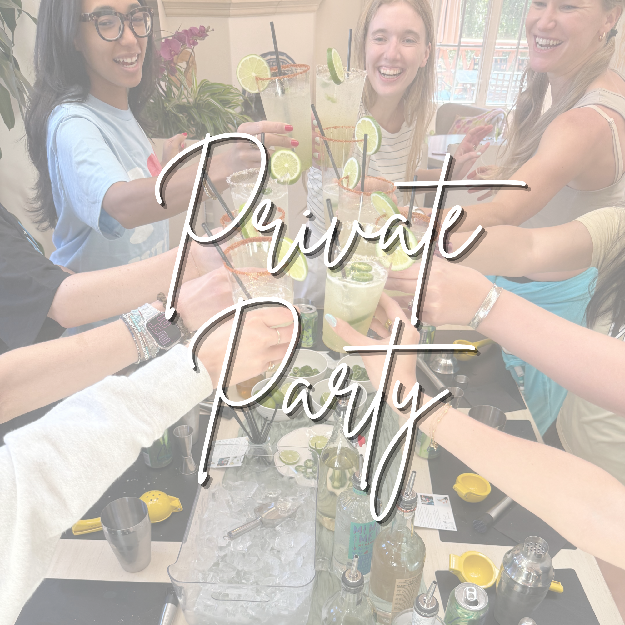 Friends enjoying a private Scottsdale cocktail class
