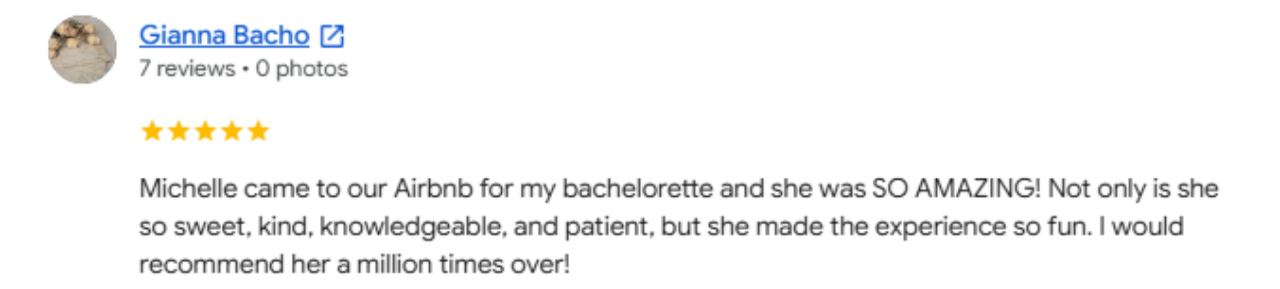 Five-star review from a Scottsdale BarBees guest