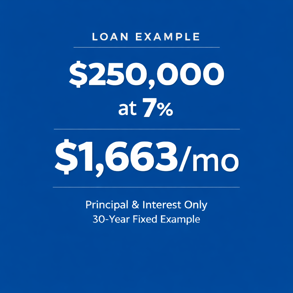 What Is the Monthly Payment on a $250,000 Loan at 7%?