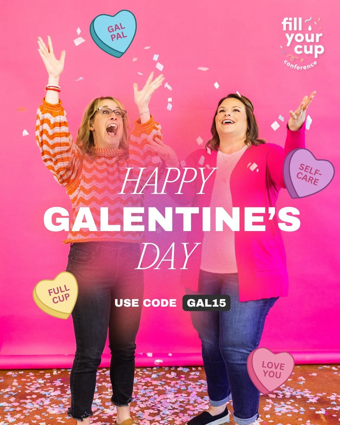 Happy Galentine&rsquo;s Day 💗

Community matters. Whether you already have your people or you&rsquo;re still looking, we believe at Fill Your Cup that community and friendship is a lifeline.

Bring your bestie, rally your crew, or walk in solo and m