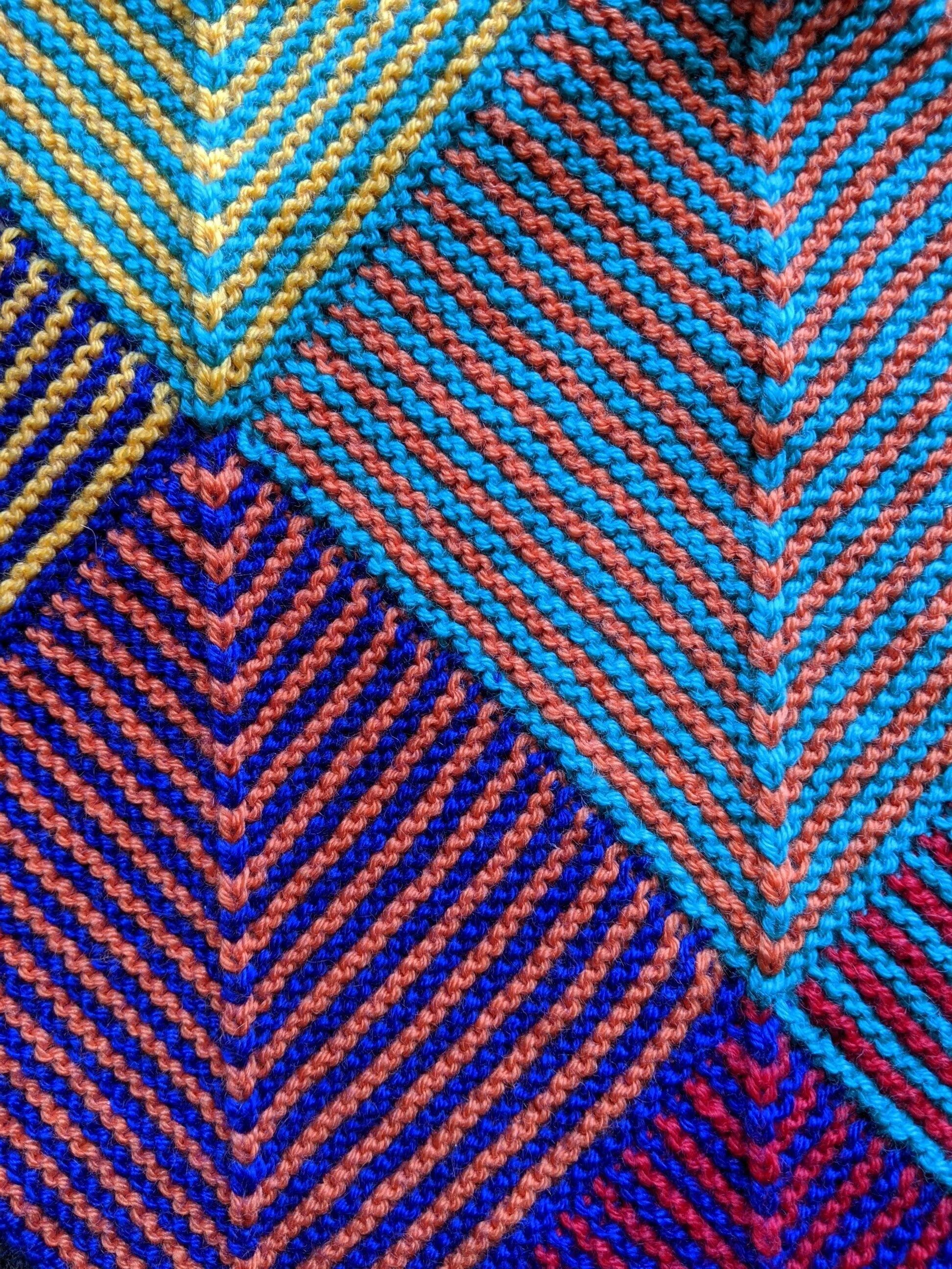 Perfect corner pick-ups for mitered square blankets