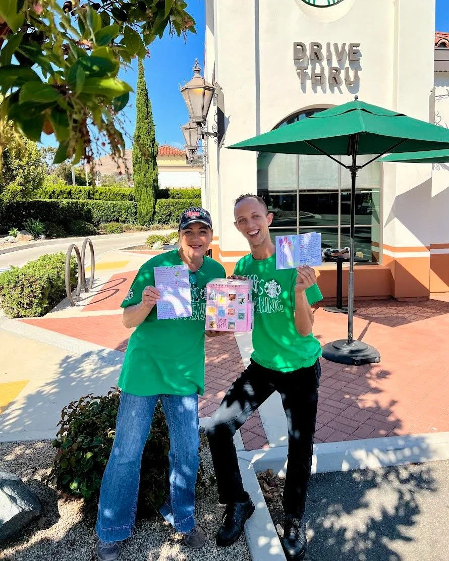 Starbucks barista Savoy T. created the &quot;Green Bean Mailbox&quot; as a letter writing and drop off station for local senior communities. Savoy decorated with vintage stamps from Starbucks coffees from all over the world and put it in the cafe in 