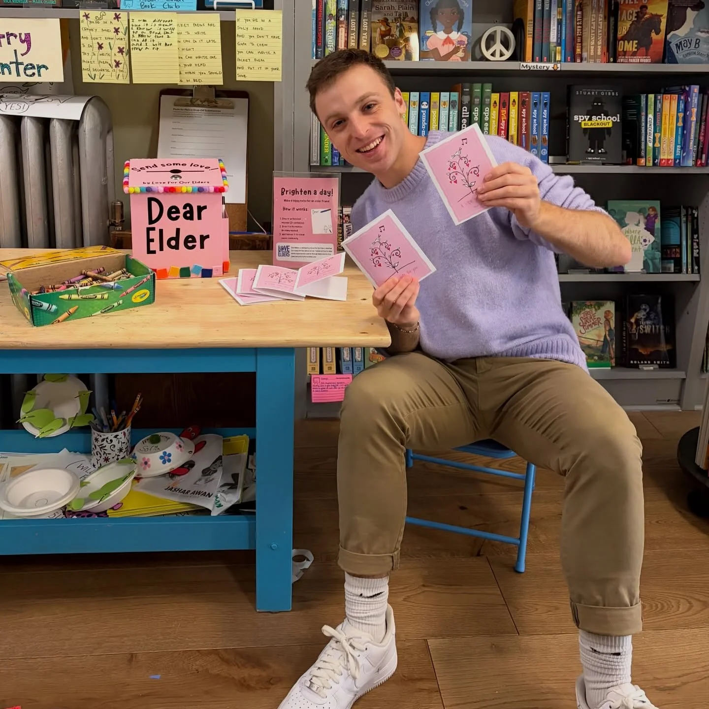 It only takes 5 minutes to make someone&rsquo;s day. We&rsquo;ve brought a &ldquo;Dear Elder Mailbox&rdquo; letter-writing and drop-off station for local senior communities to our favorite children&rsquo;s bookstore, Turtle Books in Brookline, MA! 💜