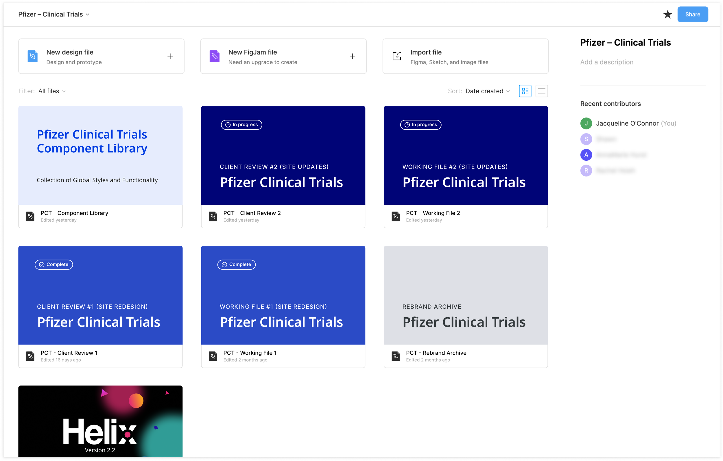 Figma file structure overview screenshot