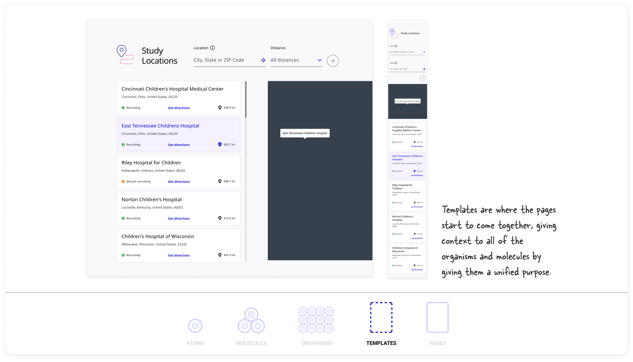 Component detail view (templates)