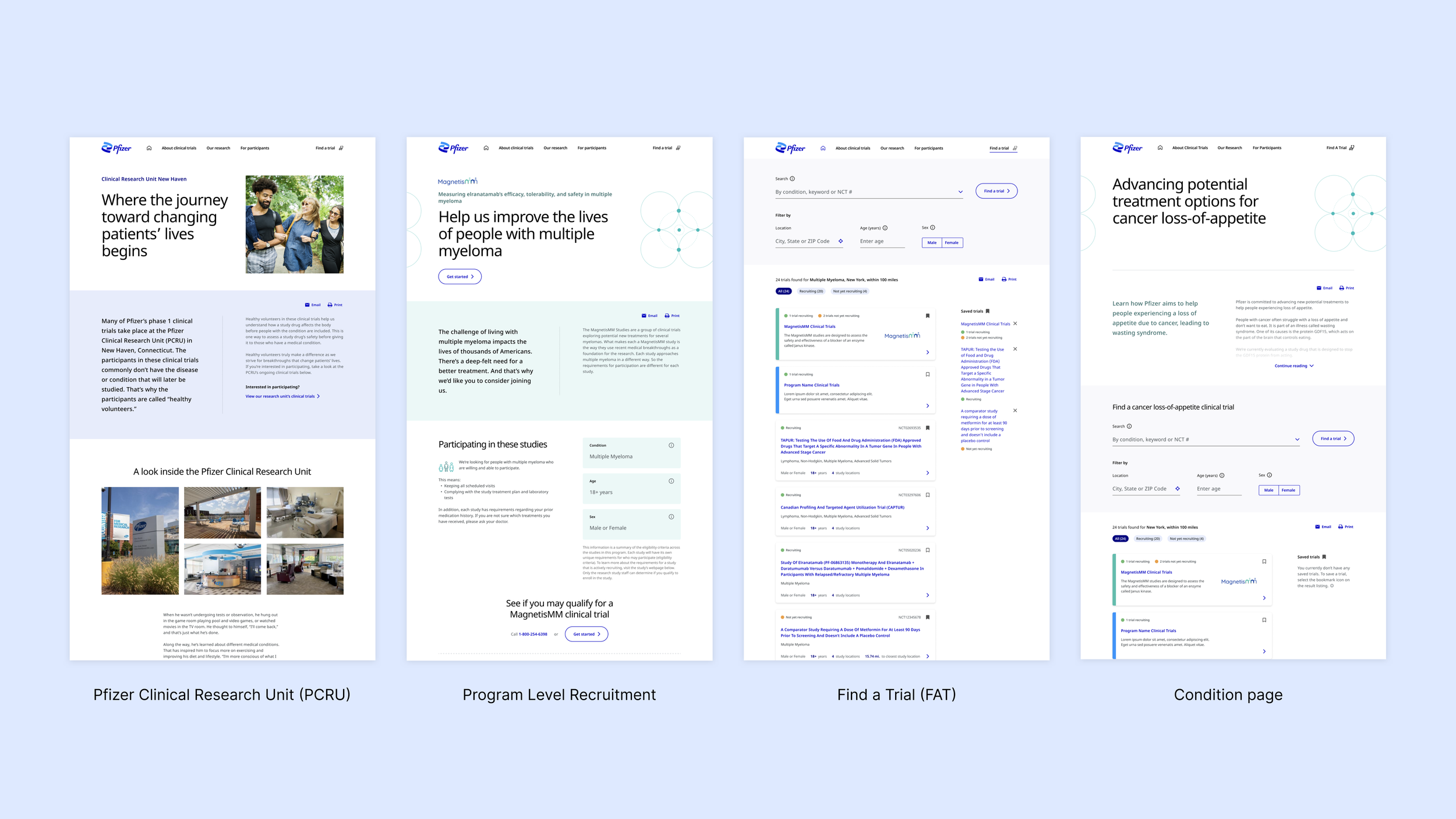 Final live site page screenshots
