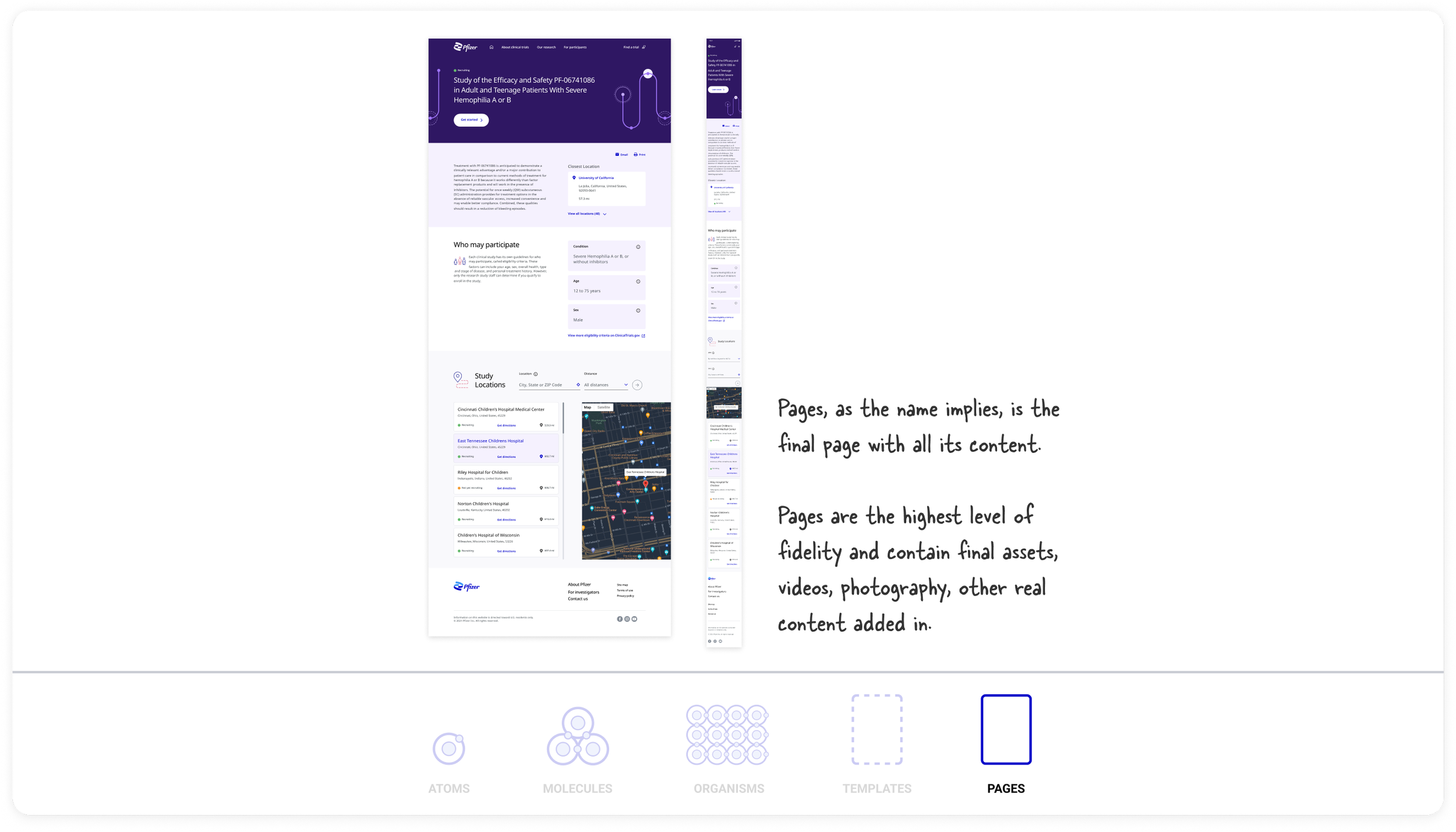 Component detail view (pages)