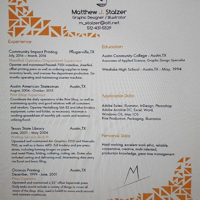 Revamped resume